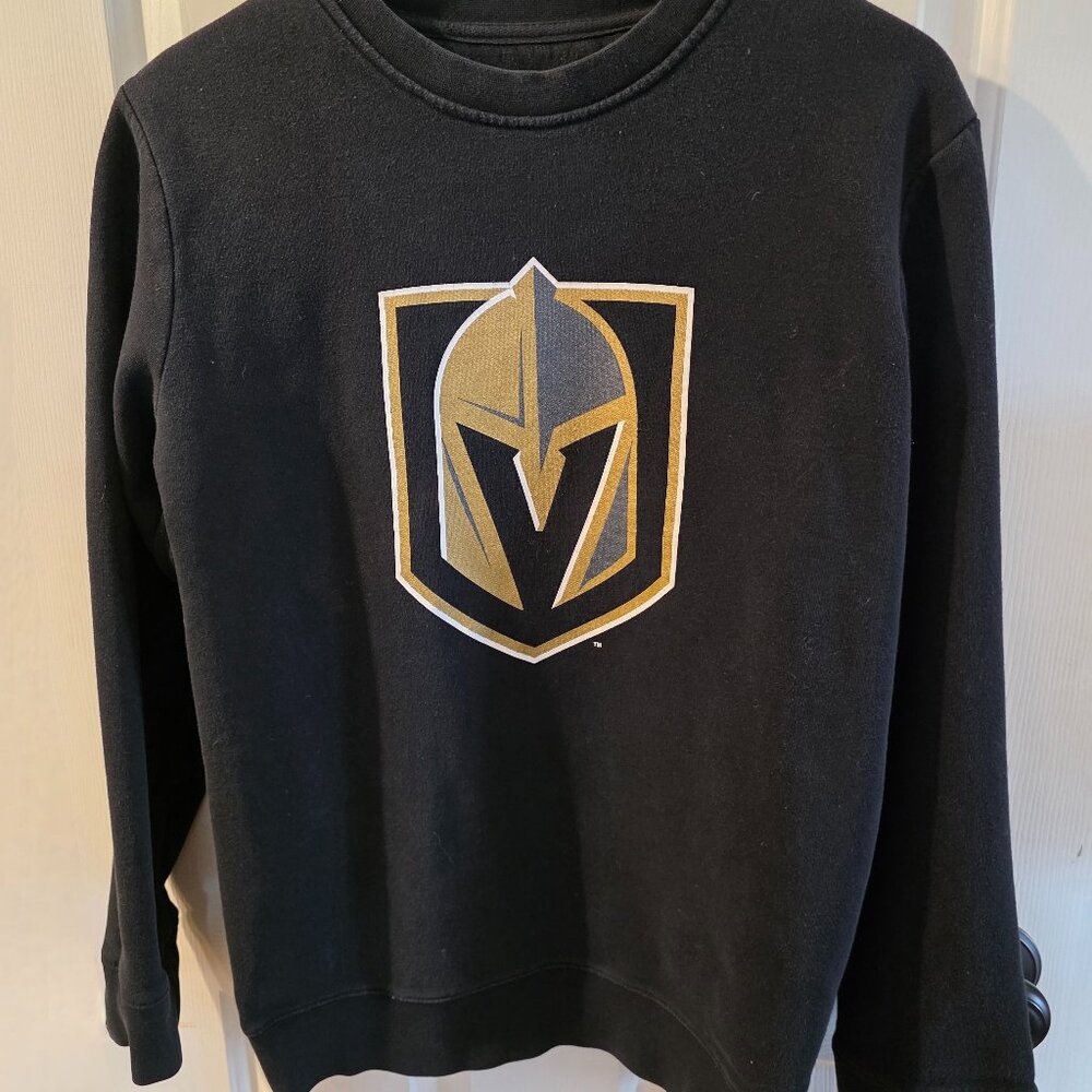 Vegas Golden Knights NHL Logo Crewneck Sweatshirt Black Size M